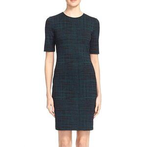 Theory Rijik B Configure Cross-Hatch Stretch Knit Sheath Dress
